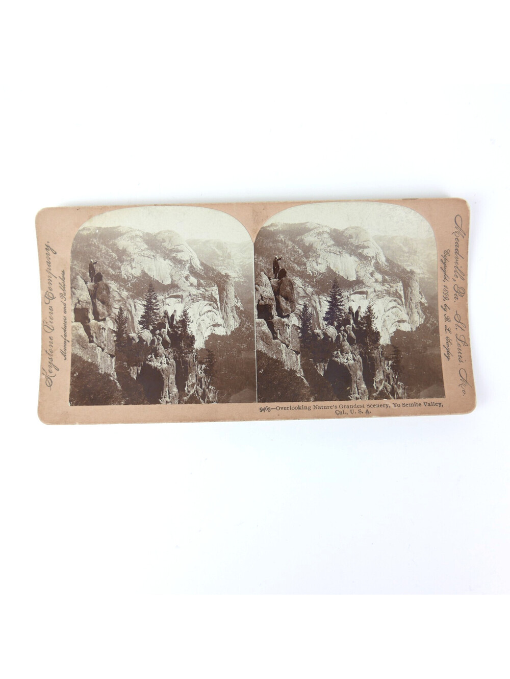 1899 Yosemite Valley California Keystone Stereoview Card 9465 Antique Photo